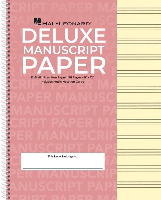 Produktbild: Deluxe Wirebound Premium Manuscript Paper (Pink Cover)