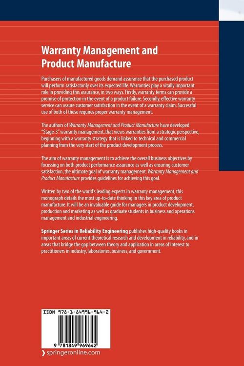 Produktbild: Warranty Management and Product Manufacture
