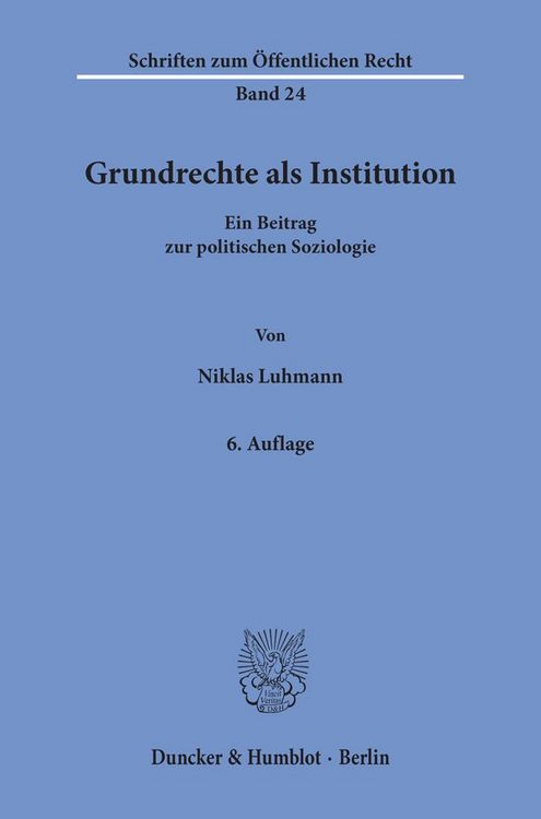 Produktbild: Grundrechte als Institution.