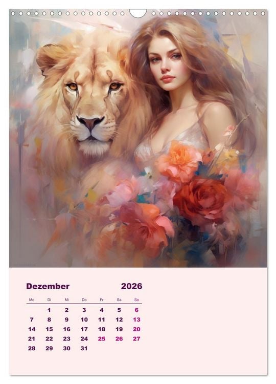 Produktbild: Elfen mit Krafttieren. Zauberhafte Lichtwesen (Wandkalender 2026 DIN A3 hoch), CALVENDO Monatskalender