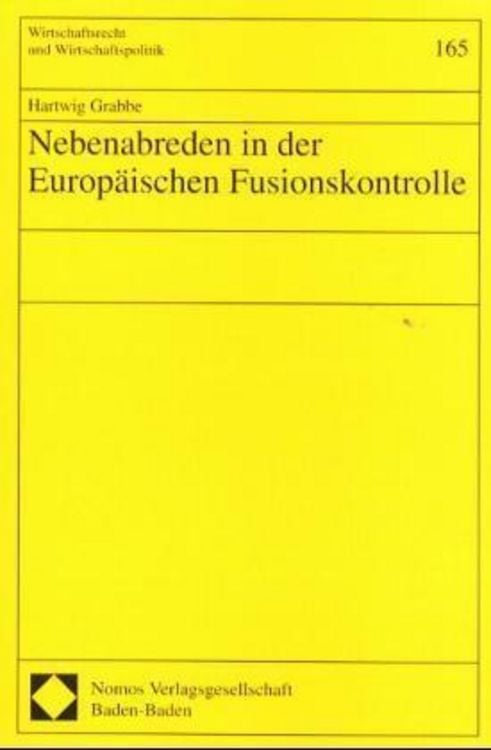 Produktbild: Nebenabreden in der Europäischen Fusionskontrolle