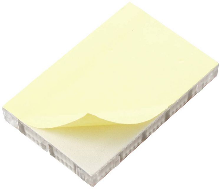 Produktbild: TRU COMPONENTS Steckplatine selbstklebend Transparent Polzahl Gesamt 400 (L x B) 82.5 mm x 54.6 mm 1 St.