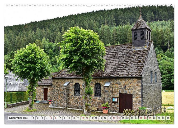 Produktbild: Kirchen und Kapellen rund um Simmerath (Wandkalender 2026 DIN A2 quer), CALVENDO Monatskalender