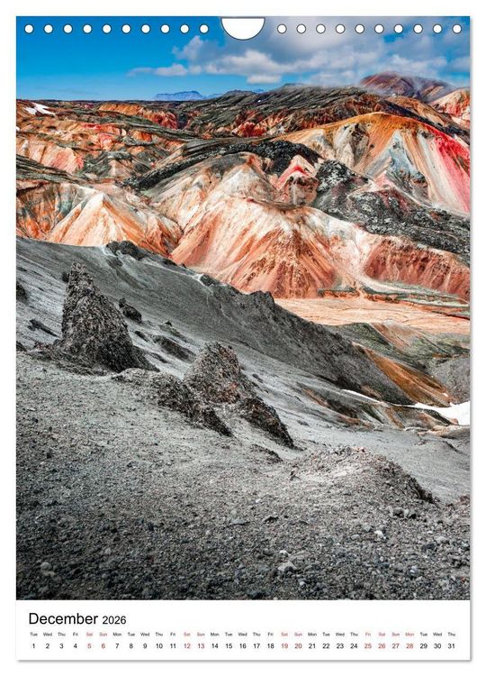 Produktbild: ICELAND, Most Scenic Earth Landscapes, Nature Wonders (Wall Calendar 2026 DIN A4 portrait), CALVENDO 12 Month Wall Calendar
