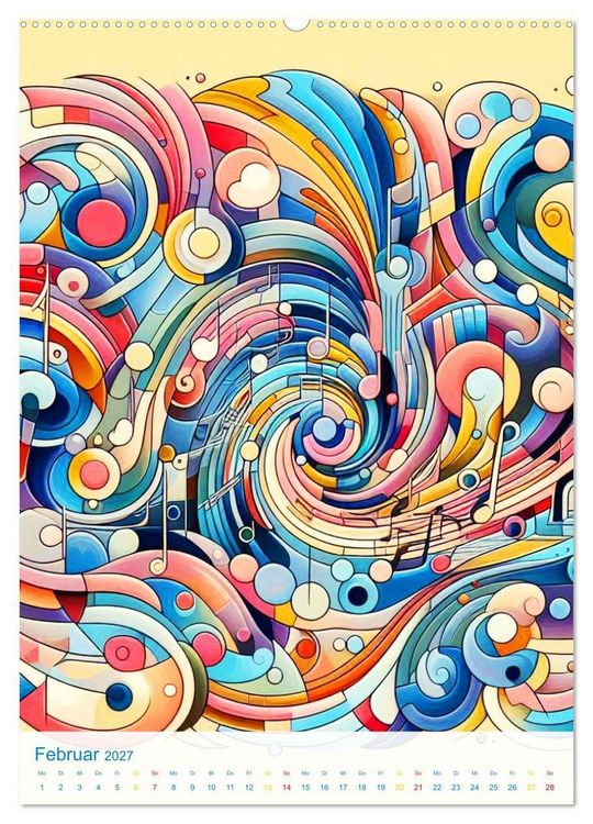 Produktbild: Syn&auml;sthetische Kunst - Musik in Farben und Formen (hochwertiger Premium Wandkalender 2027 DIN A2 hoch), Kunstdruck in Hochglanz
