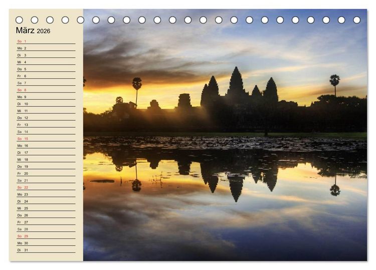 Produktbild: Kambodscha. Angkor Wat (Tischkalender 2026 DIN A5 quer), CALVENDO Monatskalender