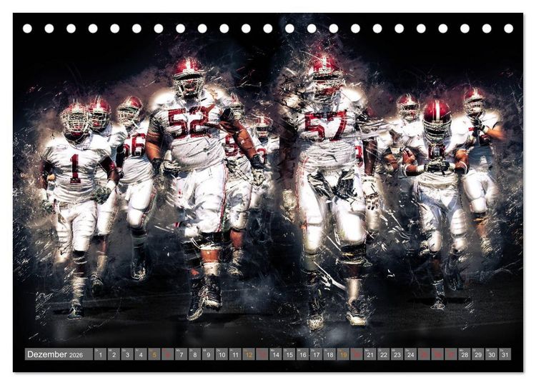 Produktbild: American Football - so cool (Tischkalender 2026 DIN A5 quer), CALVENDO Monatskalender