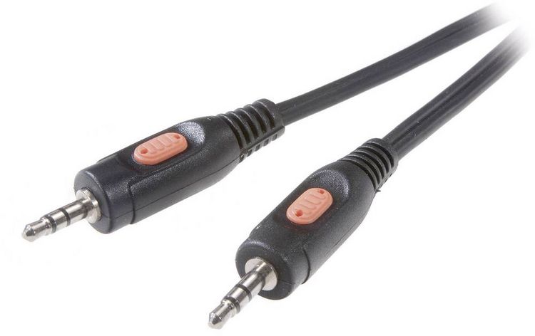 Produktbild: SpeaKa Professional SP-7870220 Klinke Audio Anschlusskabel [1x Klinkenstecker 3.5 mm - 1x Klinkenstecker 3.5 mm] 2.50 m Schwarz