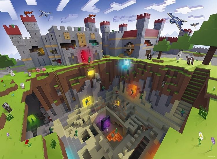 Produktbild: Kinderpuzzle 300 XXL Teile - Minecraft Cutaway