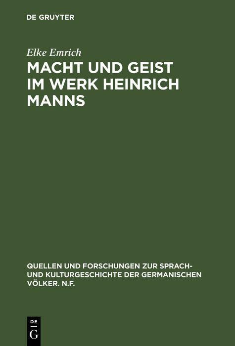 Produktbild: Macht und Geist im Werk Heinrich Manns