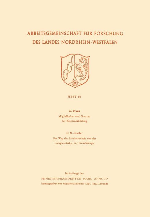 Produktbild: M&ouml;glichkeiten und Grenzen der Resistenzz&uuml;chtung / Der Weg der Landwirtschaft von der Energieautarkie zur Fremdenergie