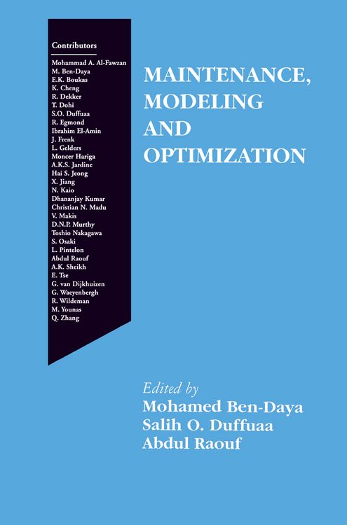 Produktbild: Maintenance, Modeling and Optimization