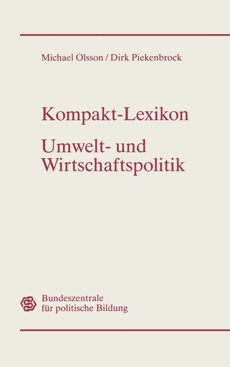 Produktbild: Kompakt-Lexikon Umwelt- und Wirtschaftspolitik
