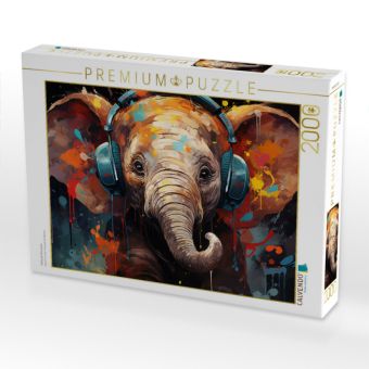 Produktbild: CALVENDO Puzzle ElefantenTrompete | 2000 Teile Lege-Gr&ouml;&szlig;e 90x67cm Foto-Puzzle f&uuml;r gl&uuml;ckliche Stunden