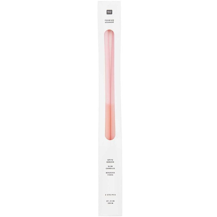 Produktbild: Spitzkerzen 28 cm, Dip Dye, Rosa/Orange