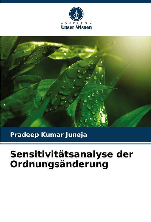 Produktbild: Sensitivit&auml;tsanalyse der Ordnungs&auml;nderung