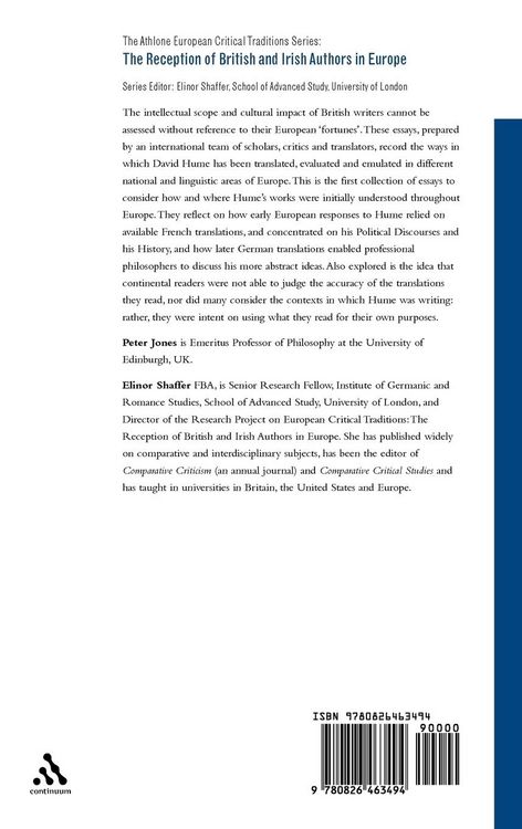 Produktbild: The Reception of David Hume in Europe