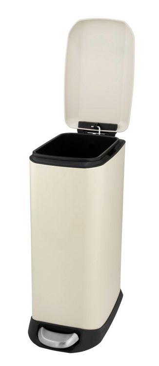 Produktbild: Treteimer Mod. Design 12 L, Easy-Close, Creme, mit herausnehmbarem Einsatz