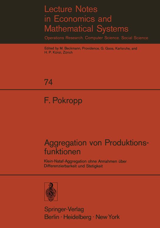 Produktbild: Aggregation von Produktionsfunktionen