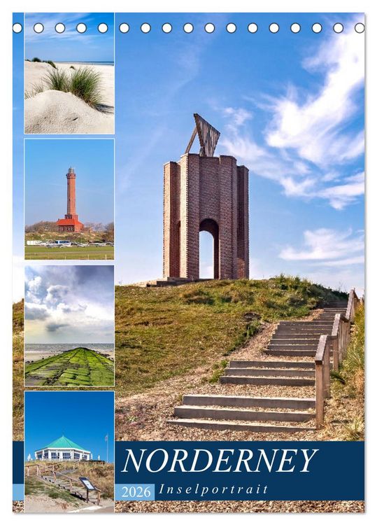 Produktbild: Norderney Inselportrait (Tischkalender 2026 DIN A5 hoch), CALVENDO Monatskalender