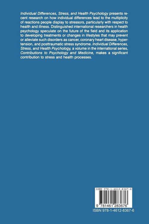 Produktbild: Individual Differences, Stress, and Health Psychology