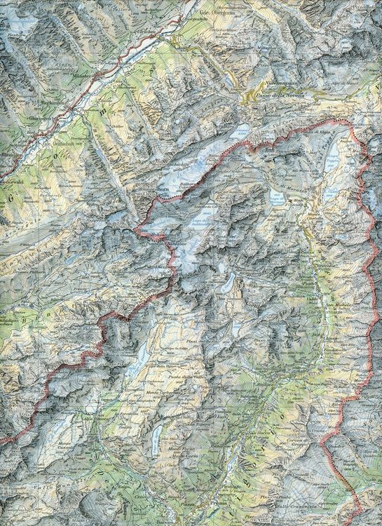 Produktbild: Swisstopo 1 : 100 000 Oberwallis