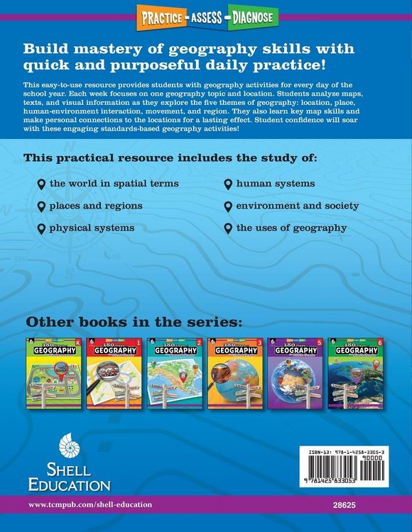 Produktbild: 180 Days of Geography for Fourth Grade