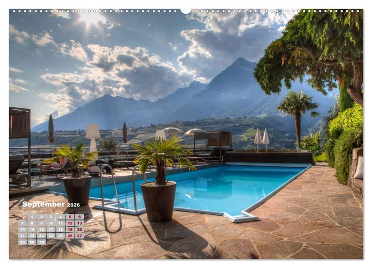 Produktbild: Meraner Land: alpin-mediterranes Lebensgef&uuml;hl (hochwertiger Premium Wandkalender 2026 DIN A2 quer), Kunstdruck in Hochglanz