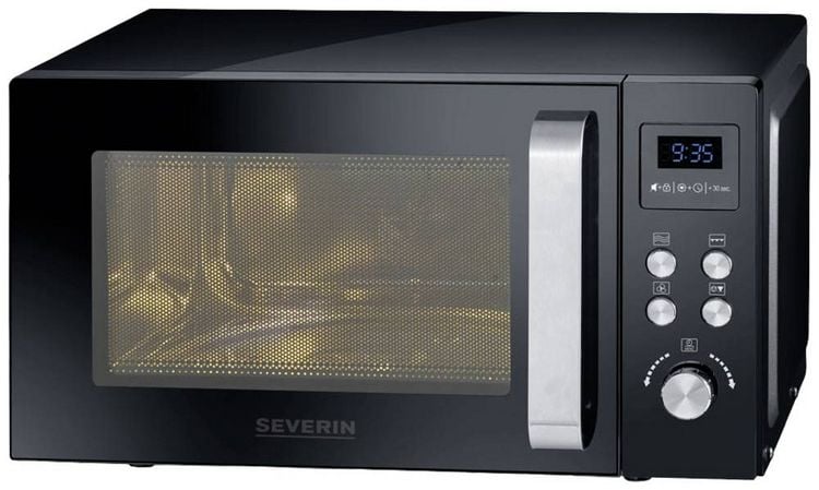 Produktbild: Severin 7752 Mikrowelle Schwarz 900 W Grillfunktion, Hei&szlig;luft-Funktion