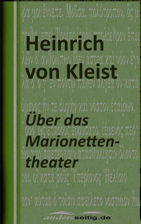 Produktbild: &Uuml;ber das Marionettentheater
