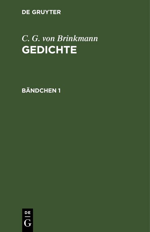 Produktbild: Gedichte. B&auml;ndchen 1