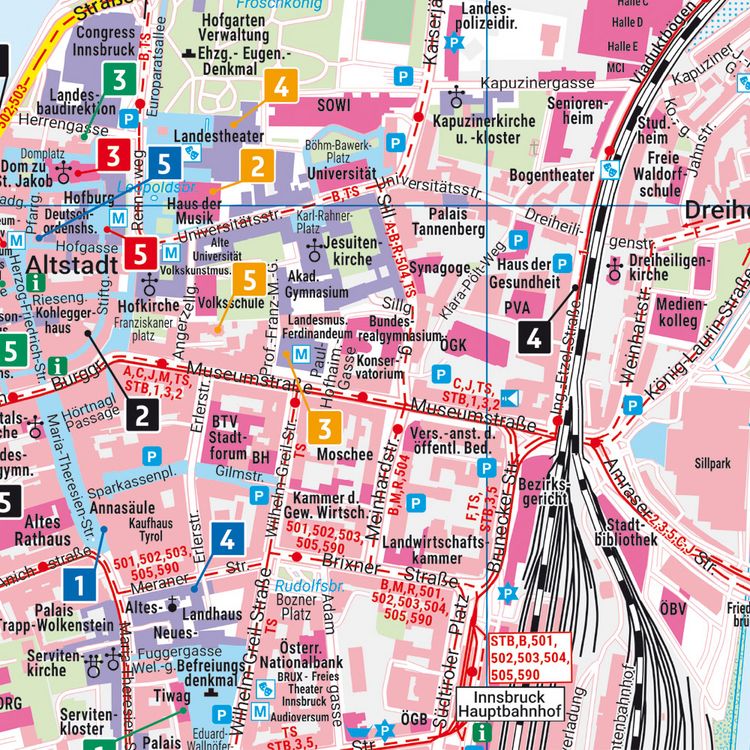 Produktbild: freytag & berndt Innenstadtplan Innsbruck 1:8.000