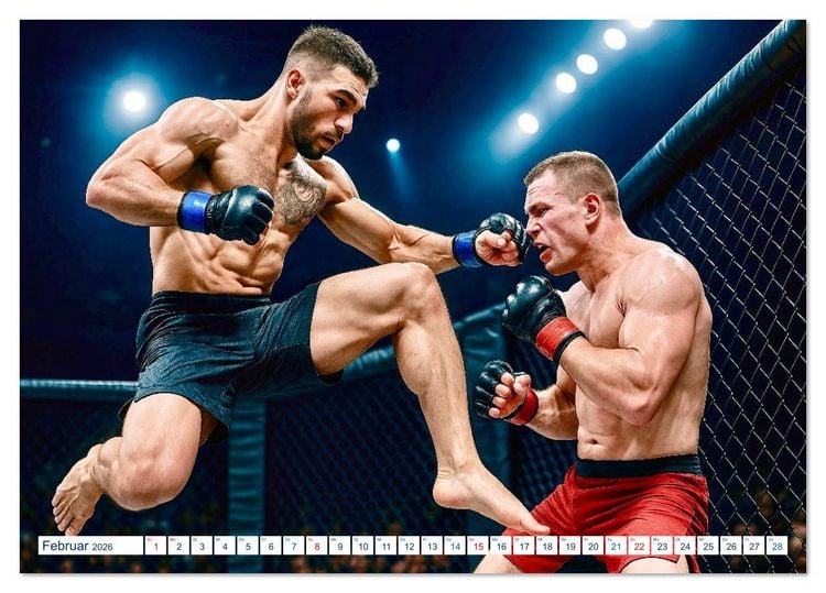 Produktbild: MMA Mixed Martial Arts (Tischkalender 2026 DIN A5 quer), CALVENDO Monatskalender