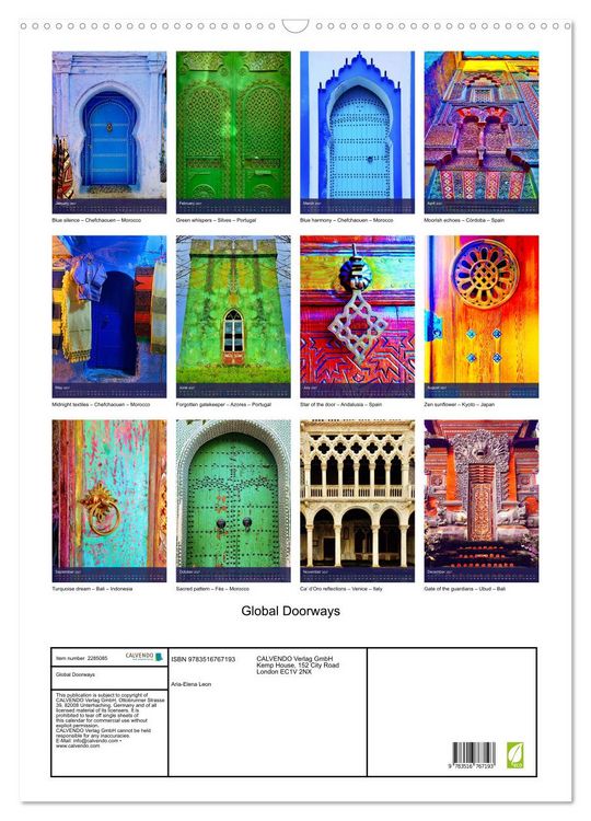 Produktbild: Global Doorways (Wall Calendar 2027 DIN A2 portrait), CALVENDO 12 Month Wall Calendar
