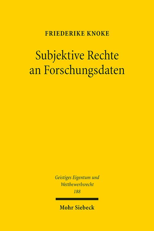 Produktbild: Subjektive Rechte an Forschungsdaten
