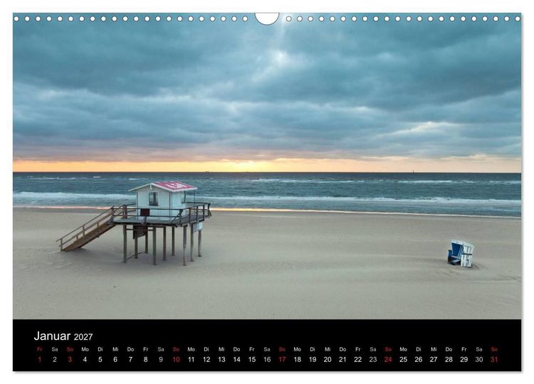 Produktbild: SYLT hinter den D&uuml;nen (Wandkalender 2027 DIN A3 quer), CALVENDO Monatskalender