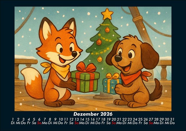 Produktbild: Finn & Wuff auf Kreuzfahrt 2026 Fotokalender DIN A5