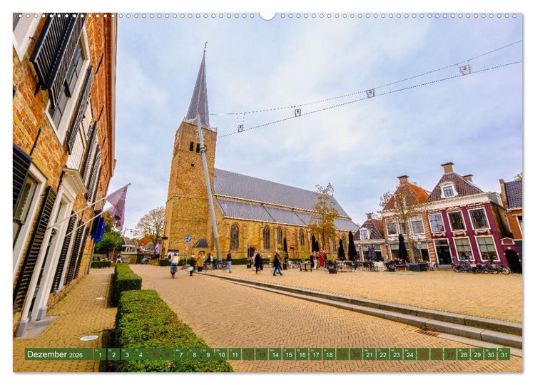 Produktbild: Ein Blick auf Franeker in Friesland (Wandkalender 2026 DIN A2 quer), CALVENDO Monatskalender