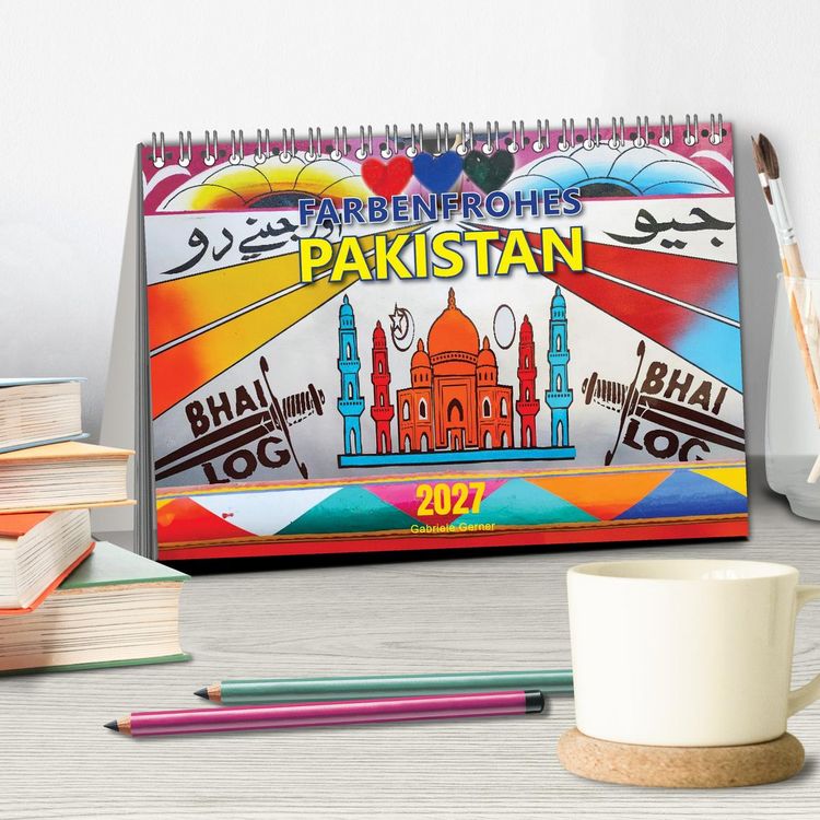 Produktbild: Farbenfrohes Pakistan (Tischkalender 2027 DIN A5 quer), CALVENDO Monatskalender