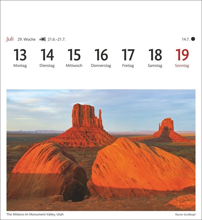 Produktbild: USA Sehnsuchtskalender 2026 - Wochenkalender mit 53 Postkarten