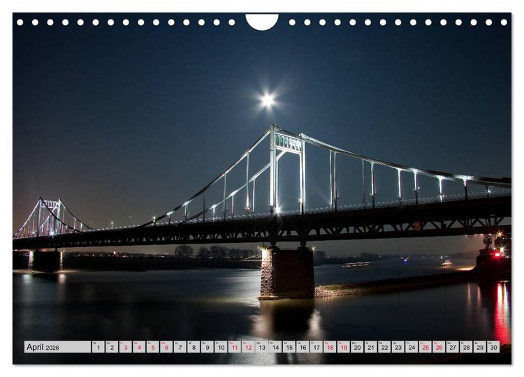 Produktbild: Es wird Nacht in Duisburg (Wandkalender 2026 DIN A4 quer), CALVENDO Monatskalender