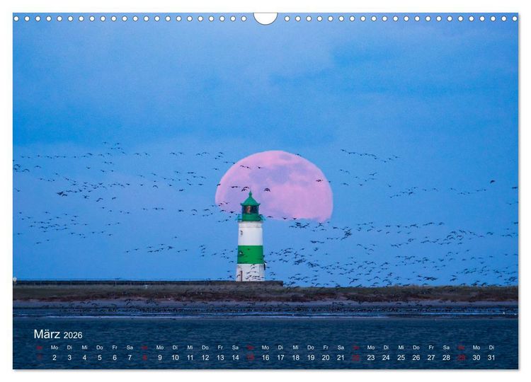 Produktbild: 2026 - wundervolle Lichtstimmungen an Nord- und Ostsee (Wandkalender 2026 DIN A3 quer), CALVENDO Monatskalender