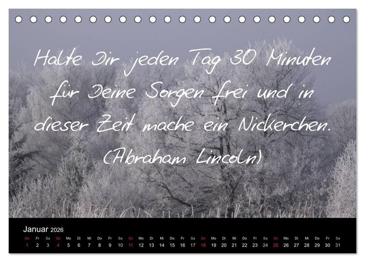 Produktbild: Positiv durch&acute;s Jahr (Tischkalender 2026 DIN A5 quer), CALVENDO Monatskalender
