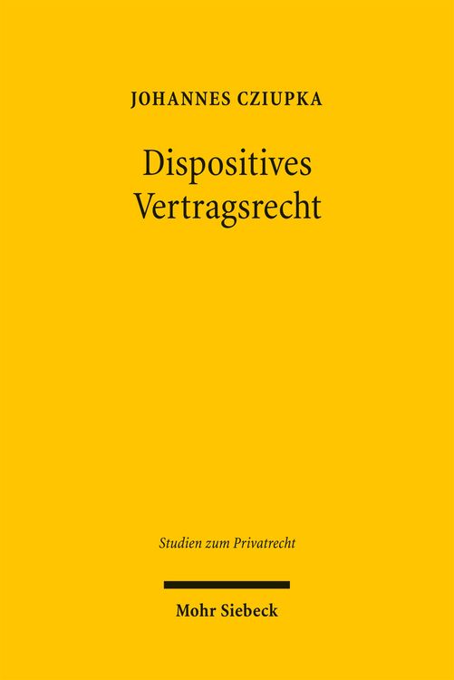 Produktbild: Dispositives Vertragsrecht