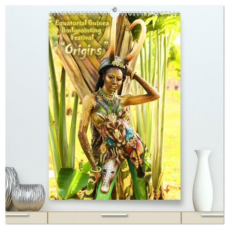 Produktbild: Equatorial Guinea Bodypainting Festival "Origins" (hochwertiger Premium Wandkalender 2026 DIN A2 hoch), Kunstdruck in Hochglanz