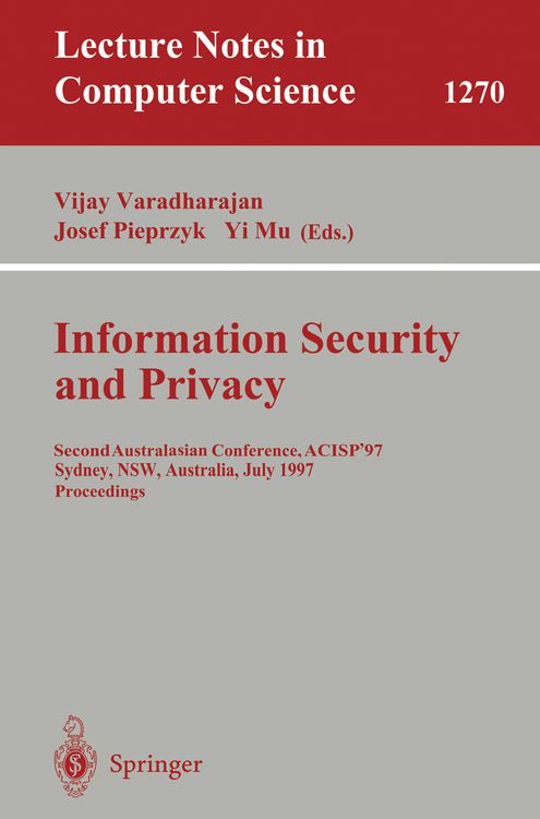 Produktbild: Information Security and Privacy