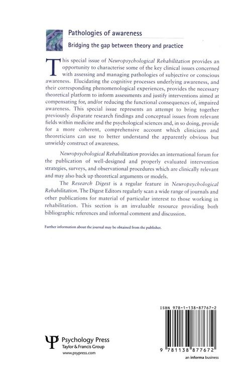 Produktbild: Pathologies of Awareness