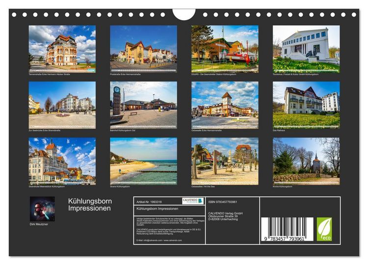 Produktbild: K&uuml;hlungsborn Impressionen (Wandkalender 2026 DIN A4 quer), CALVENDO Monatskalender