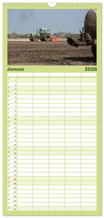 Produktbild: Familienplaner 2026 - Landwirtschaft - Maschinen im Einsatz mit 5 Spalten (Wandkalender, 21 x 45 cm) CALVENDO