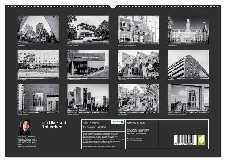 Produktbild: Ein Blick auf Rotterdam (hochwertiger Premium Wandkalender 2026 DIN A2 quer), Kunstdruck in Hochglanz